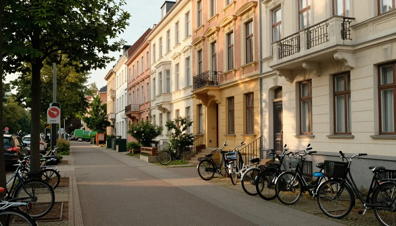 Calle residencial en Berlín donde se registra el domicilio